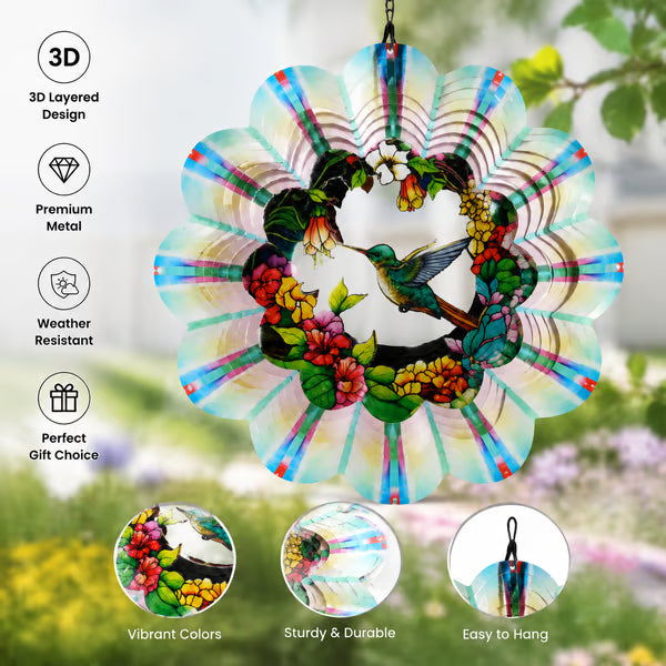 🎉🎐 3D Rotating Wind Chime – Kinetic Hanging Wind Spinner for Garden, Balcony & Outdoor Decor