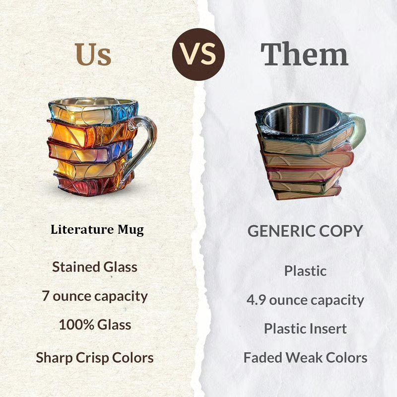 ⏰Christmas Limited Sale 79% OFF!!📚3D Painted Literature Mug🍵Buy 2 Get Free Shipping