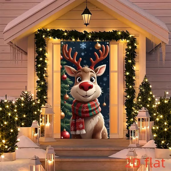 ⏰Christmas Limited Sale 49% OFF!!🎄🎅 Santa Claus Door Cover For Instant Holiday Decor