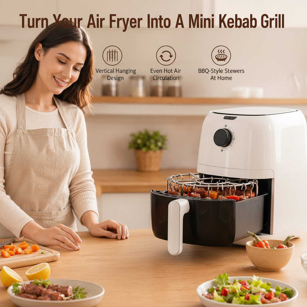 Heat-Resistant Vertical Skewers Clavo Air Fryer Rack