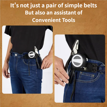Unisex Elastic Tactical Belt with Metal Hook – Adjustable & Durable