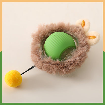 🐾Plush Interactive Electric Rolling Ball – Smart Cat Toy for Indoor and Outdoor Fun 🎉🐱