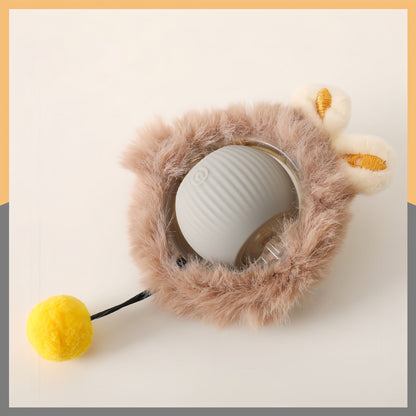 🐾Plush Interactive Electric Rolling Ball – Smart Cat Toy for Indoor and Outdoor Fun 🎉🐱