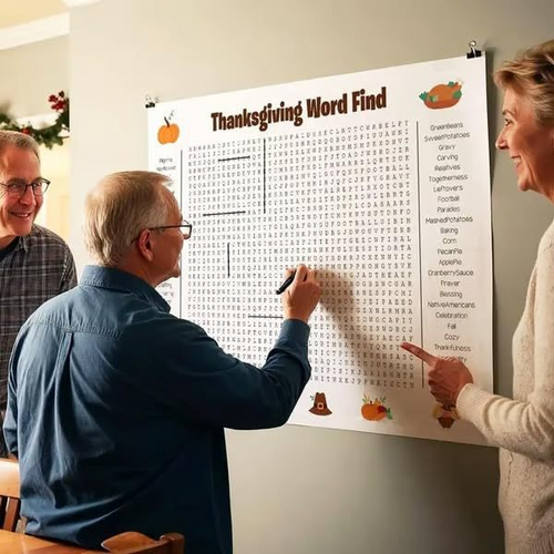🎉Thanksgiving Word Search Poster(🎉Giant 36"x24" Wall Game)