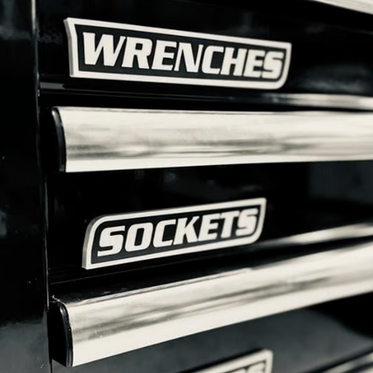 Custom Premium Magnetic Toolbox Labels for Tool Organization - 12 Pack of High Quality Magnets