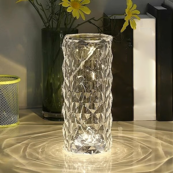 16 Colors Rose Rays Crystal Diamond Table Lamp