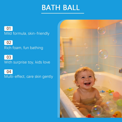 Plainlygoods Ocean Surprise Kids Bath Bombs – Fizzy Bath Fun with Hidden Toys Inside