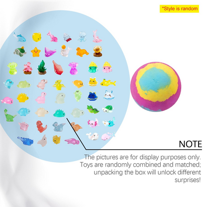 Plainlygoods Ocean Surprise Kids Bath Bombs – Fizzy Bath Fun with Hidden Toys Inside