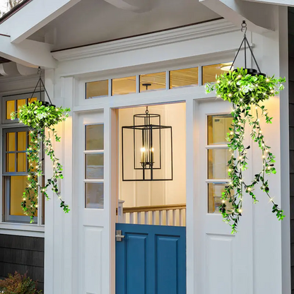 Solar Twinkling Hanging Plant Lights – 66 LED Outdoor Garden Decor