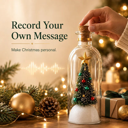 Plainlygoods 8" Recordable Christmas Tree Message In A Bottle