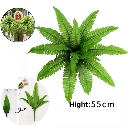 UV Resistant Lifelike Artificial Boston Fern