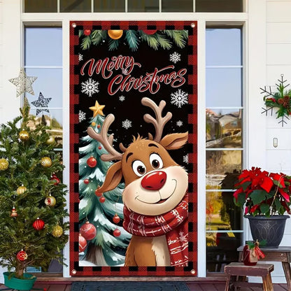 ⏰Christmas Limited Sale 49% OFF!!🎄🎅 Santa Claus Door Cover For Instant Holiday Decor
