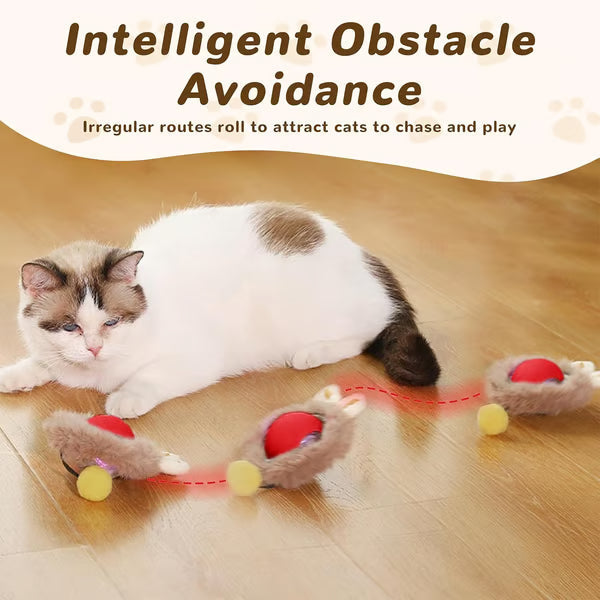 🐾Plush Interactive Electric Rolling Ball – Smart Cat Toy for Indoor and Outdoor Fun 🎉🐱