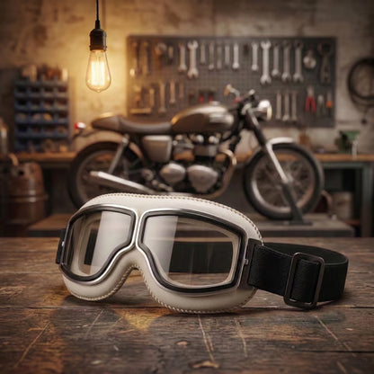 🕶️ OTG Vintage Motorcycle Goggles (Fits Over Glasses)
