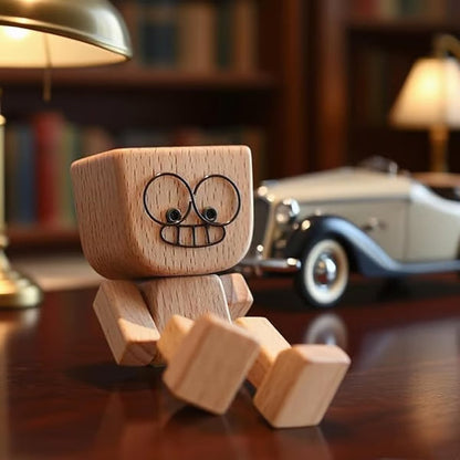 ❤🎁Shaking Feet Wooden Figure with 12PCS Magnetic Expressions