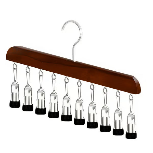 🔥Closet Organizer with 10 Clips - Space Saving Hanging Closet Organizer