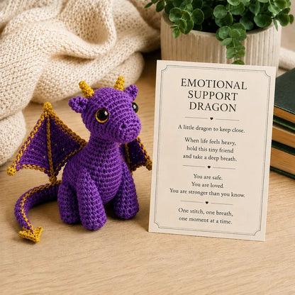 🐉 A Tiny Guardian for Your Big Days — Handcrafted Dragon Pocket Buddy with Encouragement Card
