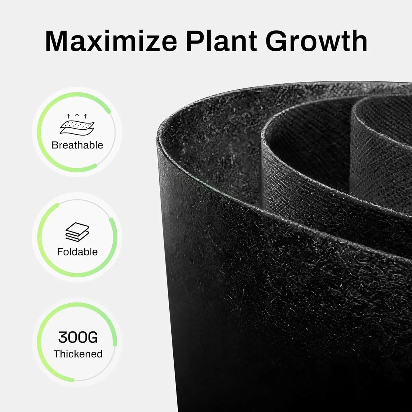 Plainlygoods 5-pack Heavy-Duty Breathable Grow Bags