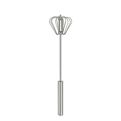 🥄✨ Stainless Steel Hand-Push Rotary Whisk – Effortless Mixing in Seconds!
