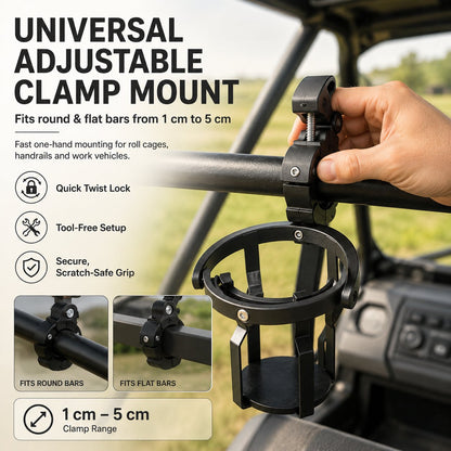 Gyroscopic Anti-Spill Clamp-On Cup Holder 🚚