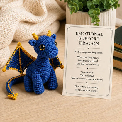 🐉 A Tiny Guardian for Your Big Days — Handcrafted Dragon Pocket Buddy with Encouragement Card