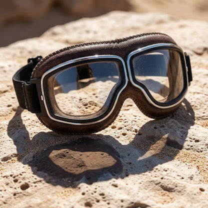 🕶️ OTG Vintage Motorcycle Goggles (Fits Over Glasses)