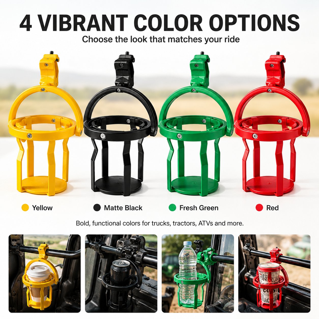 Gyroscopic Anti-Spill Clamp-On Cup Holder 🚚
