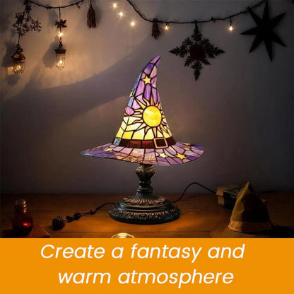 🔥Limited Exclusive 50% OFF♠️Witch Hat Stained Glass Style Night Light🎁