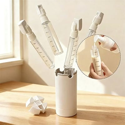4-in-1 Leakproof Rotatable Travel Dispenser Set
