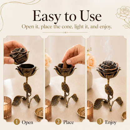 🔥LAST DAY 50% OFF - 🌹💕Vintage Rose Incense Burner(✨Buy 2 Free Shipping)
