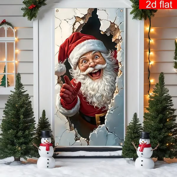 ⏰Christmas Limited Sale 49% OFF!!🎄🎅 Santa Claus Door Cover For Instant Holiday Decor