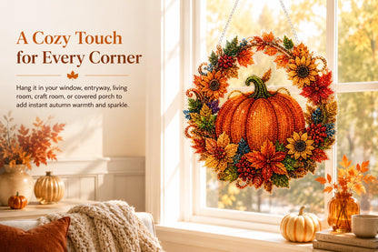 🍂Autumn Harvest Pumpkin Diamond Art Hanging Ornament Kit