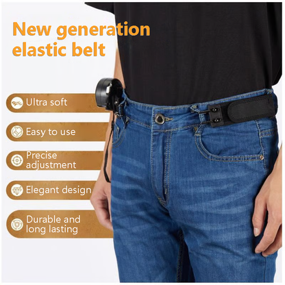 Unisex Elastic Tactical Belt with Metal Hook – Adjustable & Durable