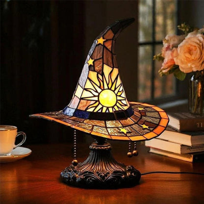 🔥Limited Exclusive 50% OFF♠️Witch Hat Stained Glass Style Night Light🎁