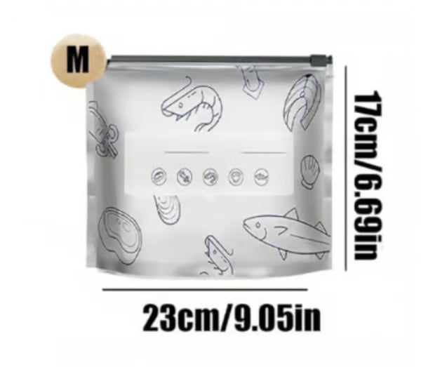 30PCS Reusable Foil Zipper Food Storage Bags – Stand-Up, Resealable & Fresh-Keeping