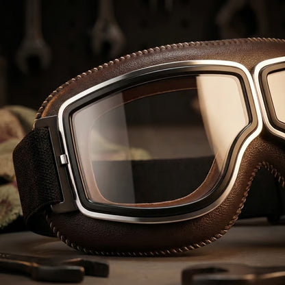 🕶️ OTG Vintage Motorcycle Goggles (Fits Over Glasses)