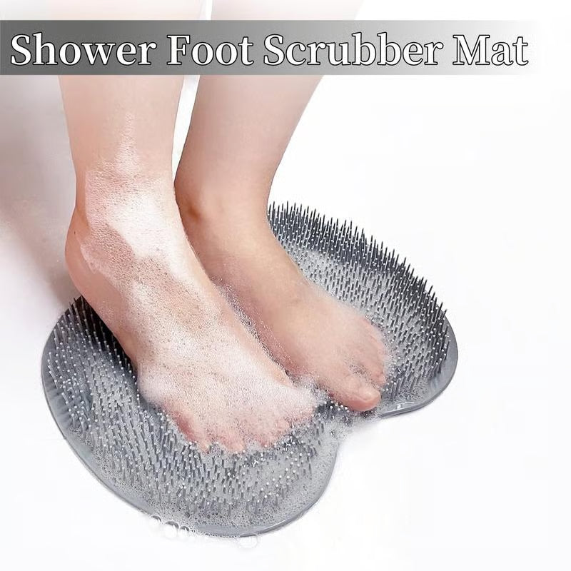 🏆Flash Sale⚡ 50K+ SOLD! Almost Gone-💥Silicone Shower Foot Scrubber Mat，Best gifts