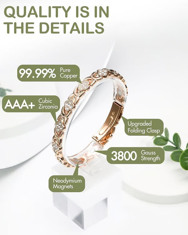 🏆Flash Sale⚡ 50K+ SOLD! ❤️‍🔥✨Four-leaf Clover Women Pure Copper Bracelets