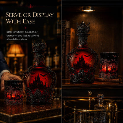 🔥Last Day 49% OFF - 🦇🍺Gothic Vampire Castle Whisky Decanter & Tumbler(📦Buy 2 Free Shipping)