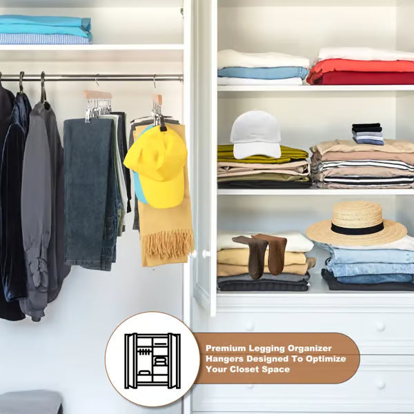 🔥Closet Organizer with 10 Clips - Space Saving Hanging Closet Organizer