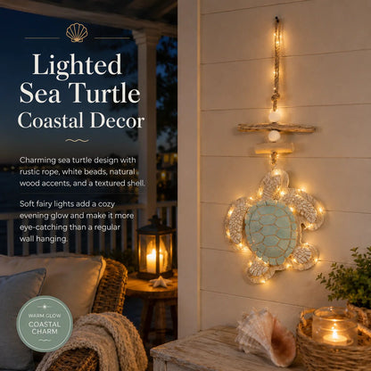 🔥Glowing Coastal Sea Turtle Wall Art