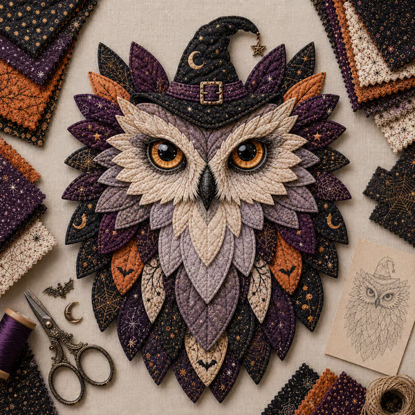 💥 LAST DAY 49% OFF - 🦉 Layered Fabric Owl Wall Art DIY Kit – Relaxing Craft, Beautiful Results (📦Buy 2 Free Shipping)
