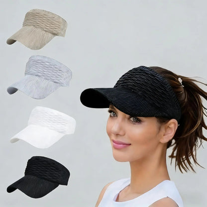 Women’s Open-Top Breathable UV-Protection High-Ponytail Sun Visor