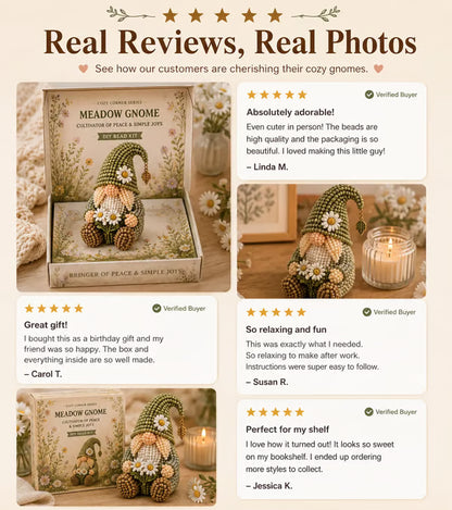 🔥 💕Cozy Gnome DIY Bead Kit Collection– Collect All 12 Gnome