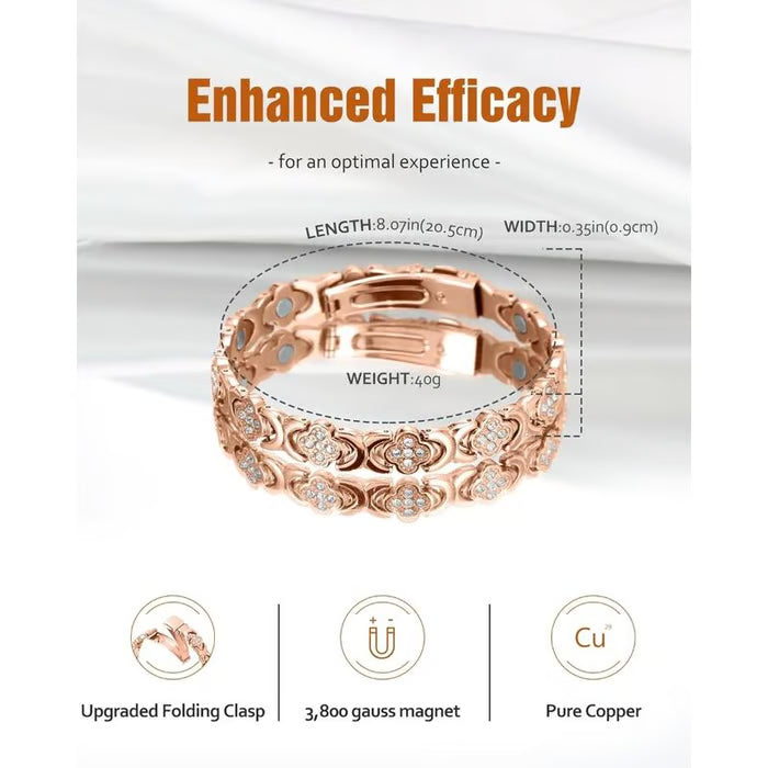 🏆Flash Sale⚡ 50K+ SOLD! ❤️‍🔥✨Four-leaf Clover Women Pure Copper Bracelets