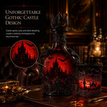 🔥Last Day 49% OFF - 🦇🍺Gothic Vampire Castle Whisky Decanter & Tumbler(📦Buy 2 Free Shipping)