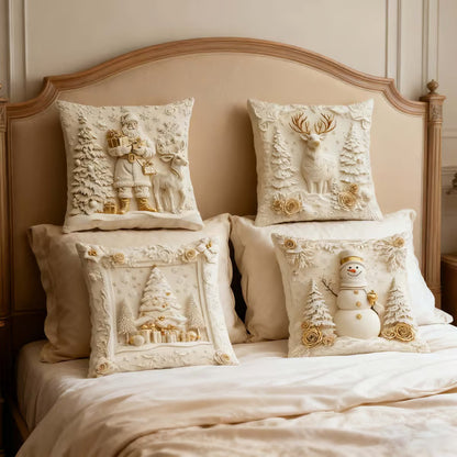 🏆 50K+ SOLD! 🎄 Luxury Christmas Style Pillow Cover – Machine Washable, Wrinkle-Resistant, Durable, Perfect for Living Room, Bedroom, Office & More 🛋️✨