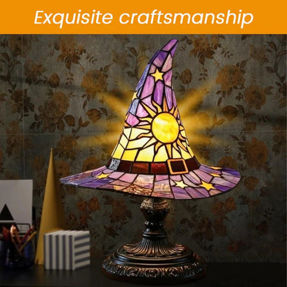 🔥Limited Exclusive 50% OFF♠️Witch Hat Stained Glass Style Night Light🎁