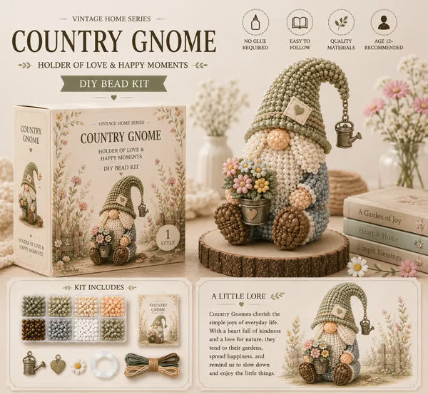 🔥 💕Cozy Gnome DIY Bead Kit Collection– Collect All 12 Gnome