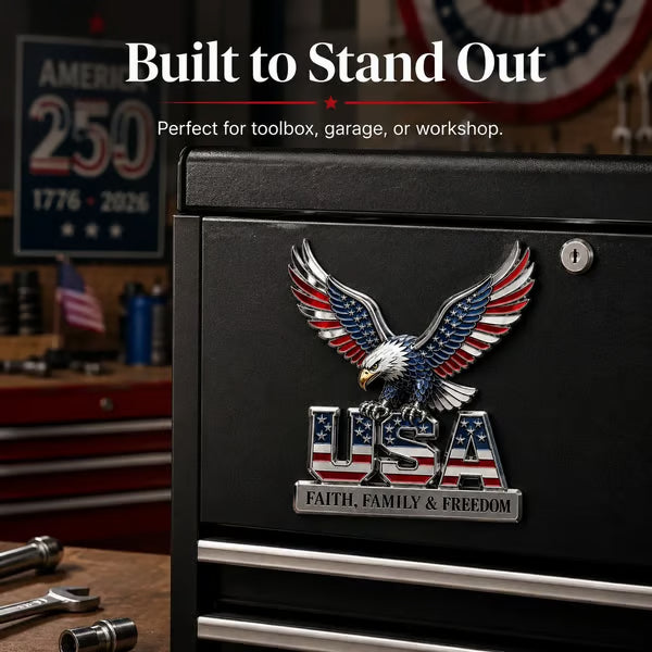 ★USA Faith, Family & Freedom★ Metal Emblem